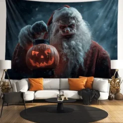 Halloween Tapestry Banners Wall Hangings Ghost Bride 3D Dark Punk Gothic Style Party Dorm Shooting Backgrounds Decorations Wall Door Background