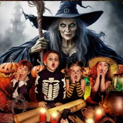 Halloween Tapestry Banners Wall Hangings Witch Fantasy Dark Punk Gothic Style Party Dorm Shooting Backgrounds Decorations Wall Door Background