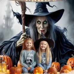 Halloween Tapestry Banners Wall Hangings Witch Fantasy Dark Punk Gothic Style Party Dorm Shooting Backgrounds Decorations Wall Door Background