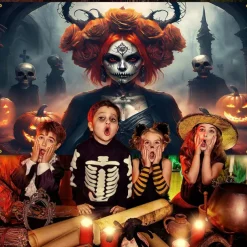 Halloween Tapestry Banners Wall Hangings Witch Fantasy Dark Punk Gothic Style Party Dorm Shooting Backgrounds Decorations Wall Door Background