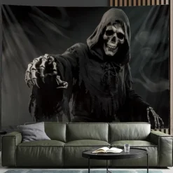 Halloween Tapestry Banners Wall Hangings Skeleton Dark Punk Gothic Style Party Dorm Shooting Backgrounds Decorations Wall Door Background