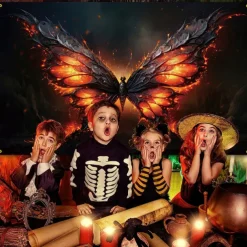 Halloween Tapestry Banners Wall Hangings Bat 3D Fantasy Party Dorm Shooting Backgrounds Decorations Wall Door Background