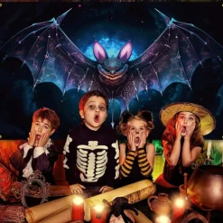 Halloween Tapestry Banners Wall Hangings Bat 3D Fantasy Party Dorm Shooting Backgrounds Decorations Wall Door Background