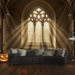 Halloween Tapestry Banners Wall Hangings Church 3D Dark Punk Gothic Style Party Dorm Shooting Backgrounds Decorations Wall Door Background