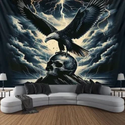 Halloween Tapestry Banners Wall Hangings Grim Reaper Pumpkin Dark Punk Gothic Style Party Dorm Shooting Backgrounds Decorations Wall Door Background