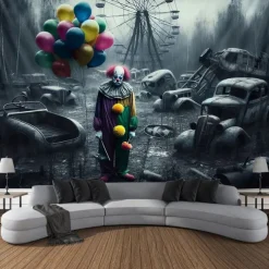 Halloween Tapestry Banners Wall Hangings Grim Reaper Pumpkin Dark Punk Gothic Style Party Dorm Shooting Backgrounds Decorations Wall Door Background