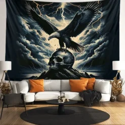 Halloween Tapestry Banners Wall Hangings Grim Reaper Pumpkin Dark Punk Gothic Style Party Dorm Shooting Backgrounds Decorations Wall Door Background