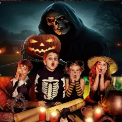 Halloween Tapestry Banners Wall Hangings Grim Reaper Pumpkin Dark Punk Gothic Style Party Dorm Shooting Backgrounds Decorations Wall Door Background