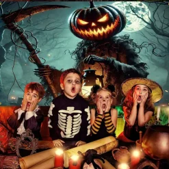 Halloween Tapestry Banners Wall Hangings Grim Reaper Pumpkin Dark Punk Gothic Style Party Dorm Shooting Backgrounds Decorations Wall Door Background