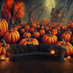 Halloween Tapestry Blanket Wall Hangings Pumpkin 3D Dark Punk Gothic Style Bedroom Living Room Dorm Decorations Wall Door Background