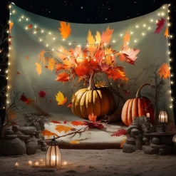 Halloween Tapestry Blanket Wall Hangings Pumpkin 3D Dark Punk Gothic Style Bedroom Living Room Dorm Decorations Wall Door Background