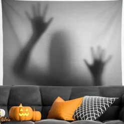 Halloween Tapestry, Bloody Hand Tapestry Wall Hanging ,Art Decor Blanket Curtain Picnic Tablecloth Hanging Bedroom Living Room Dorm Decoration Halloween Decorations