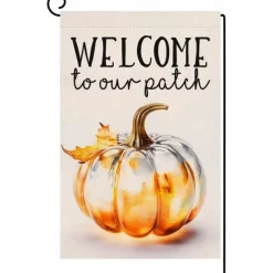 Halloween Thanksgiving Garden Flag - Double-Sided Seasonal Yard Banner for Fall Decorations - Durable and Weather-Resistant Polyester Flag for Outdoor Lawn, Porch, or Garden Decor
