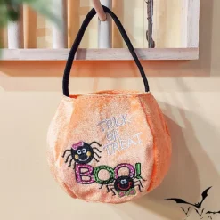 Halloween Treat Bags Candy Bags Trick or Treat Pumpkin/Vampire Tote Bags with Handle for Halloween Party Decoration Supplies