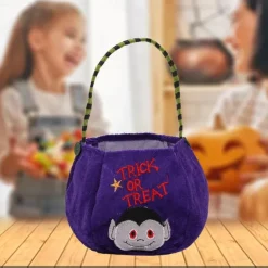 Halloween Treat Bags Candy Bags Trick or Treat Pumpkin/Vampire Tote Bags with Handle for Halloween Party Decoration Supplies