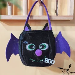 Halloween Treat Bags Candy Bags Trick or Treat Pumpkin/Vampire Tote Bags with Handle for Halloween Party Decoration Supplies