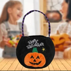 Halloween Treat Bags Candy Bags Trick or Treat Pumpkin/Vampire Tote Bags with Handle for Halloween Party Decoration Supplies