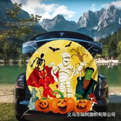 Halloween Trunk Treat Car Banner Car Decoration,Ghost Halloween Decorations Halloween Fabric Car Decoration Halloween Car Trunk Decoration Ghost Pumpkin Wall Covering