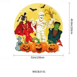 Halloween Trunk Treat Car Banner Car Decoration,Ghost Halloween Decorations Halloween Fabric Car Decoration Halloween Car Trunk Decoration Ghost Pumpkin Wall Covering