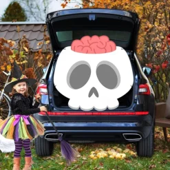 Halloween Trunk Treat Car Banner Car Decoration,Ghost Halloween Decorations Halloween Fabric Car Decoration Halloween Car Trunk Decoration Ghost Pumpkin Wall Covering