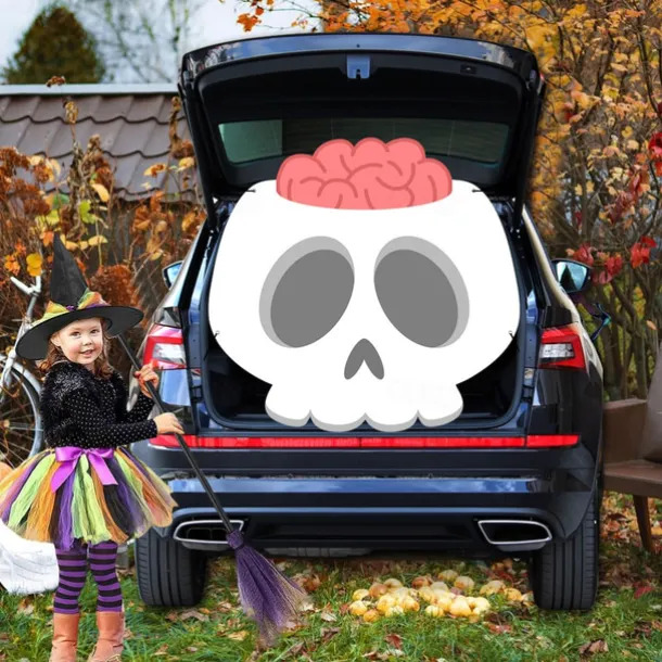 Halloween Trunk Treat Car Banner Car Decoration,Ghost Halloween Decorations Halloween Fabric Car Decoration Halloween Car Trunk Decoration Ghost Pumpkin Wall Covering