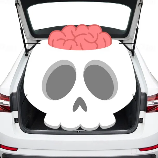 Halloween Trunk Treat Car Banner Car Decoration,Ghost Halloween Decorations Halloween Fabric Car Decoration Halloween Car Trunk Decoration Ghost Pumpkin Wall Covering