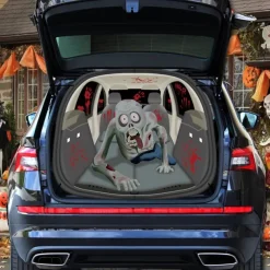 Halloween Trunk Treat Car Banner Car Decoration,Ghost Halloween Decorations Halloween Fabric Car Decoration Halloween Car Trunk Decoration Ghost Pumpkin Wall Covering