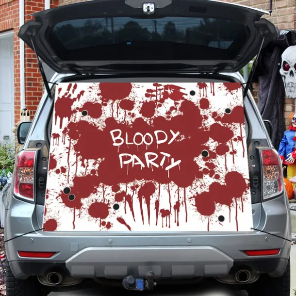 Halloween Trunk Treat Car Banner Car Decoration,Ghost Halloween Decorations Halloween Fabric Car Decoration Halloween Car Trunk Decoration Ghost Pumpkin Wall Covering