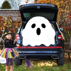 Halloween Trunk Treat Car Banner Car Decoration,Ghost Halloween Decorations Halloween Fabric Car Decoration Halloween Car Trunk Decoration Ghost Pumpkin Wall Covering