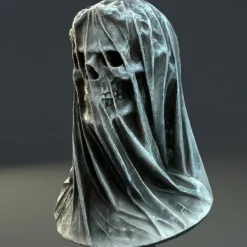 Halloween Veil Reaper Skull Home Decoration Interior Art Desktop Decoration Halloween Resin Crafts Halloween Skeleton Decoration