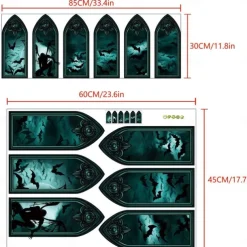 Halloween Wall Stickers, Pumpkin Holiday Decoration Background Wall Bathroom Toilet Stickers