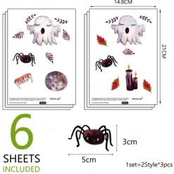 Halloween Wall Stickers, Pumpkin Holiday Decoration Background Wall Bathroom Toilet Stickers