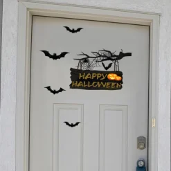 Halloween Wall Stickers, Pumpkin Holiday Decoration Background Wall Bathroom Toilet Stickers