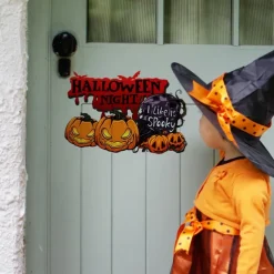 Halloween Wall Stickers, Pumpkin Holiday Decoration Background Wall Bathroom Toilet Stickers