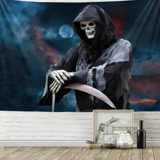 Halloween Wall Tapestry Art Deco Blanket Curtain Hanging Home Bedroom Living Room Decor Horror Bloody Halloween Decorations