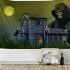 Halloween Wall Tapestry Art Deco Blanket Curtain Hanging Home Bedroom Living Room Decor Horror Bloody Halloween Decorations
