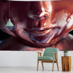 Halloween Wall Tapestry Decorative Art Blanket Curtains Hanging Home Bedroom Living Room Decor Thriller Horror Bloody Hands Goofy Skeleton Pumpkin Halloween Decorations