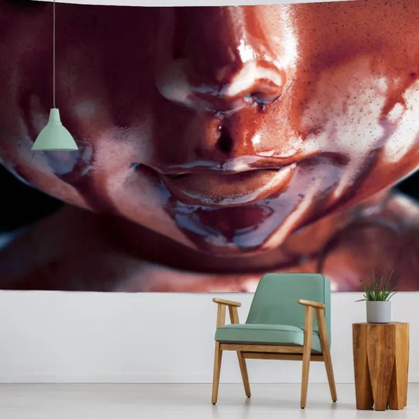 Halloween Wall Tapestry Decorative Art Blanket Curtains Hanging Home Bedroom Living Room Decor Thriller Horror Bloody Hands Goofy Skeleton Pumpkin Halloween Decorations