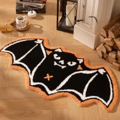Halloween Welcome Mat, Non-Slip Doormat, Durable and Washable Indoor/Outdoor Floor Rug for Porch, Entryway, and Home Décor