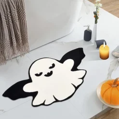 Halloween Welcome Mat, Non-Slip Doormat, Durable and Washable Indoor/Outdoor Floor Rug for Porch, Entryway, and Home Décor