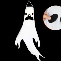 Halloween Windsock Flag 39 Inch Spooky Cartoon Flag Wind Socks Pumpkin Bat Ghost Monster Outdoor Hanging Decoration for Home Yard Patio Lawn Garden Tree Party Decoration