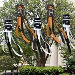 Halloween Windsocks Scary Halloween Hanging Windsock Flag Halloween Decorations for Outdoor Indoor Garden Home Yard Party Supplies
