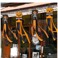Halloween Windsocks Scary Halloween Hanging Windsock Flag Halloween Decorations for Outdoor Indoor Garden Home Yard Party Supplies