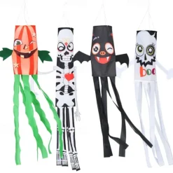 Halloween Windsocks Scary Halloween Hanging Windsock Flag Halloween Decorations for Outdoor Indoor Garden Home Yard Party Supplies