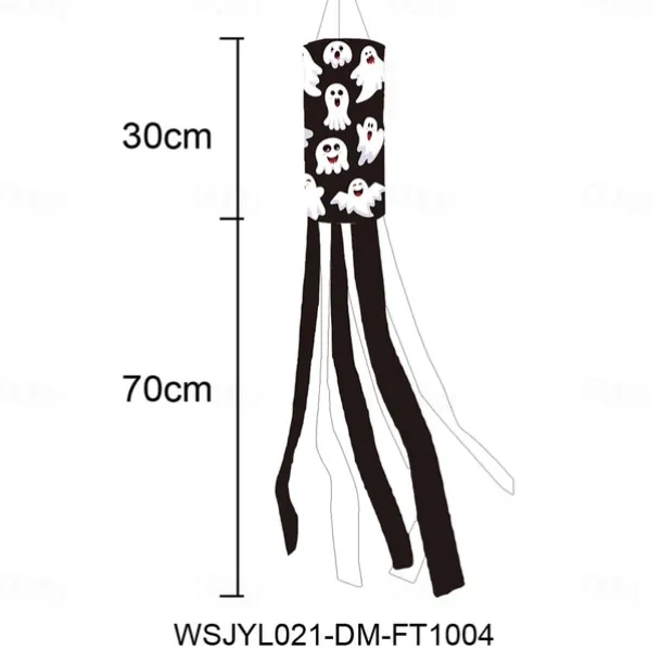 Halloween Windsocks Scary Halloween Hanging Windsock Flag Halloween Decorations for Outdoor Indoor Garden Home Yard Party Supplies