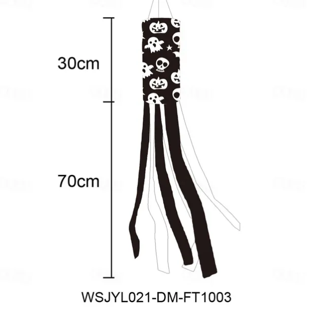 Halloween Windsocks Scary Halloween Hanging Windsock Flag Halloween Decorations for Outdoor Indoor Garden Home Yard Party Supplies