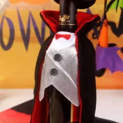 Halloween Wine Bottle Dress Cover Champagne Bag Dining Table Halloween Potluck Countertop Wine Bottle Decoration