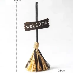 Halloween Witch Broom Prop Halloween Supplies,Decorations,with Music and Lights Photography Club Props Halloween Broomstick