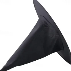 Halloween Witch Hat Black Pointed Wizard Hat for Adults, Oxford Fabric Halloween Costume Accessory, Horror Party Decor for Cosplay, 1 Pack
