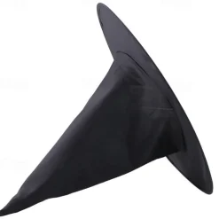 Halloween Witch Hat Black Pointed Wizard Hat for Adults, Oxford Fabric Halloween Costume Accessory, Horror Party Decor for Cosplay, 1 Pack